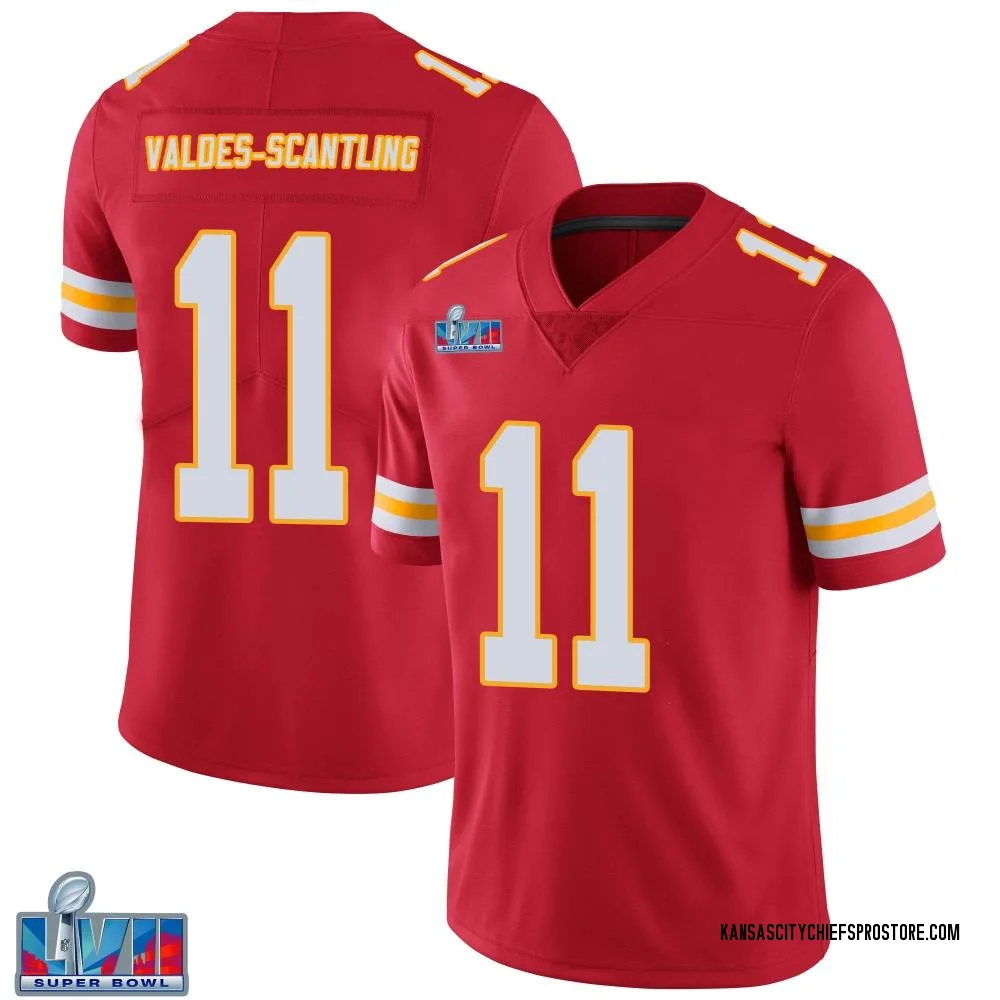 Adult Limited Marquez Valdes-Scantling Kansas City Chiefs Red Team Color Vapor Untouchable Super Bowl LVII Patch Jersey