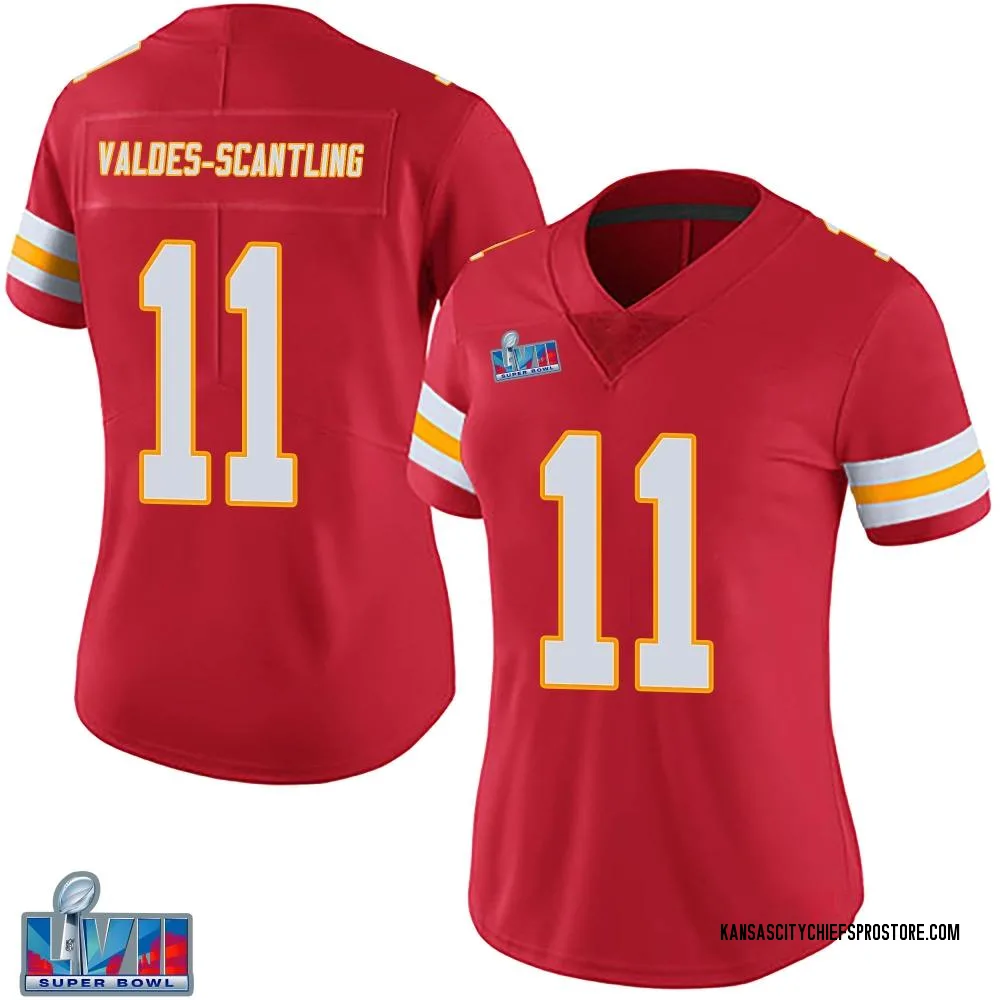 Women's Limited Marquez Valdes-Scantling Kansas City Chiefs Red Team Color Vapor Untouchable Super Bowl LVII Patch Jersey